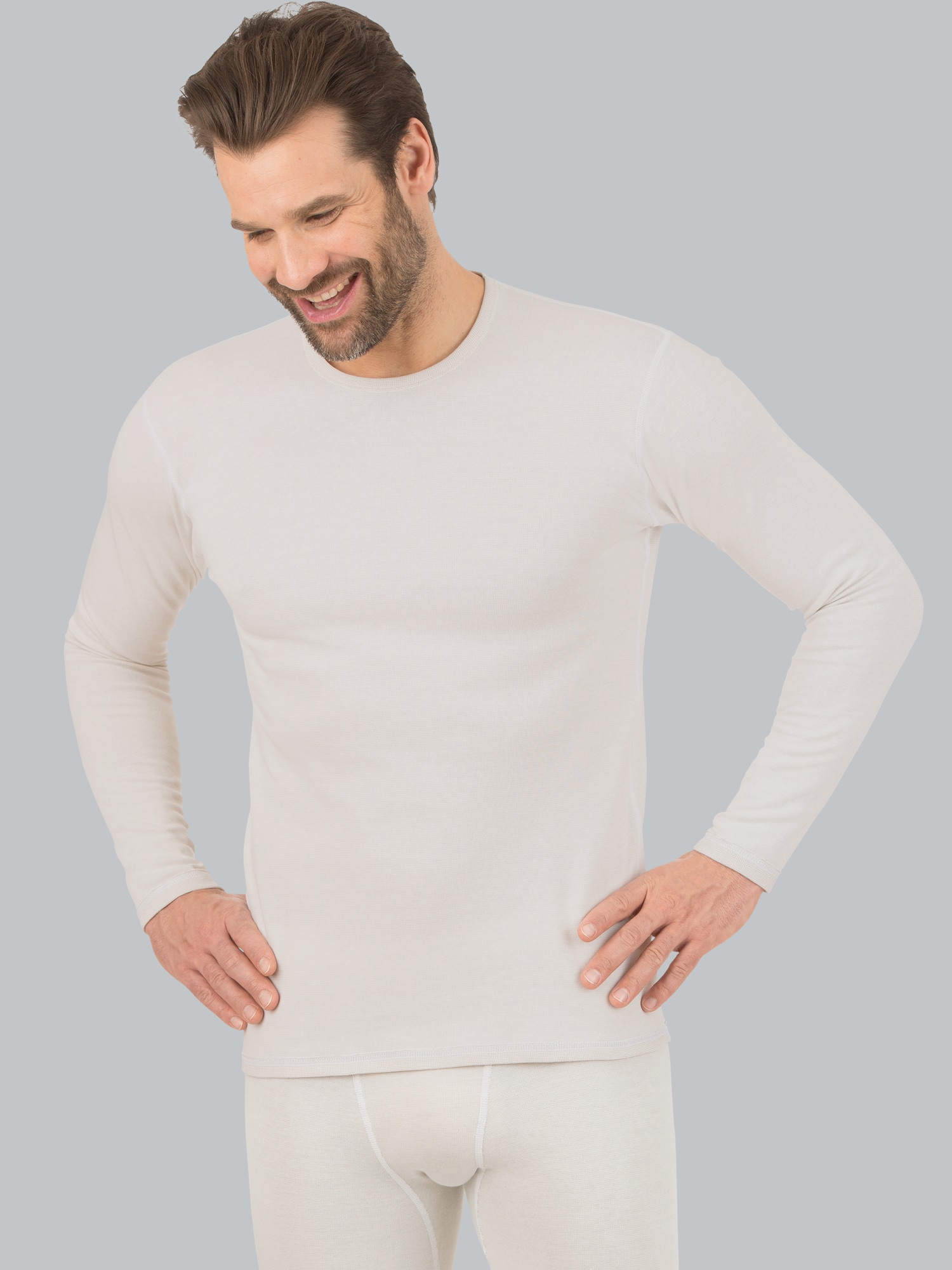 Langarm Funktionsshirt Weiss