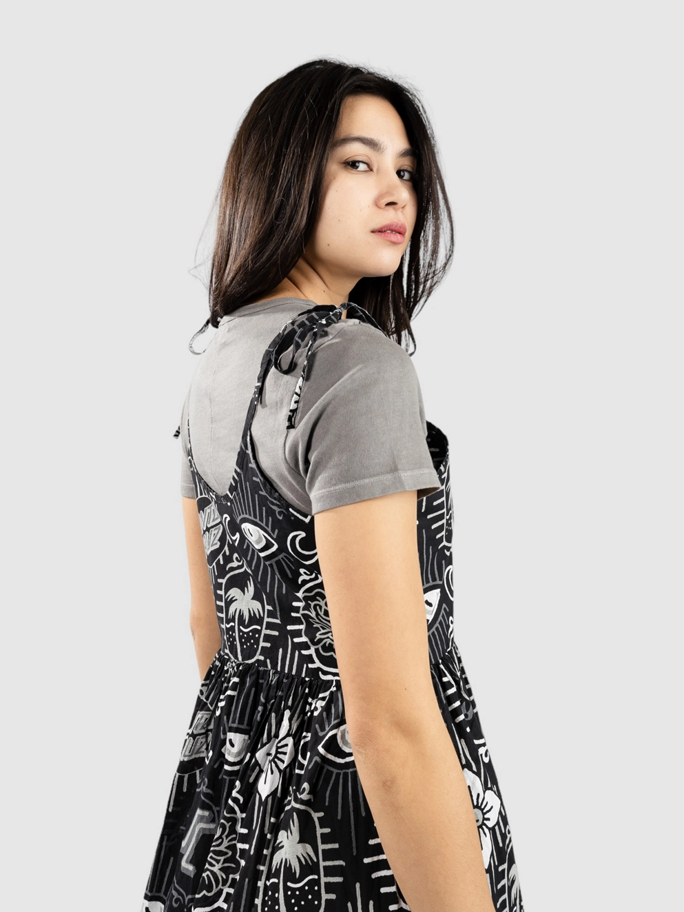 Santa Cruz Patchwork Dress black patchwork