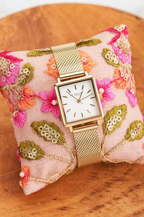 Horloge witte vierkante wijzerplaat