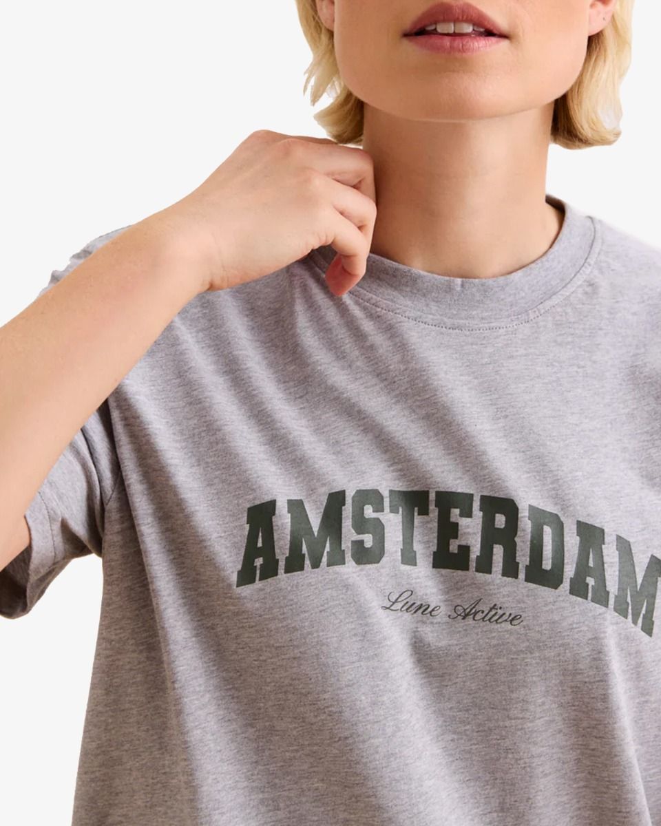 Lune Active Demi Amsterdam Tee Grijs Dames T-Shirt