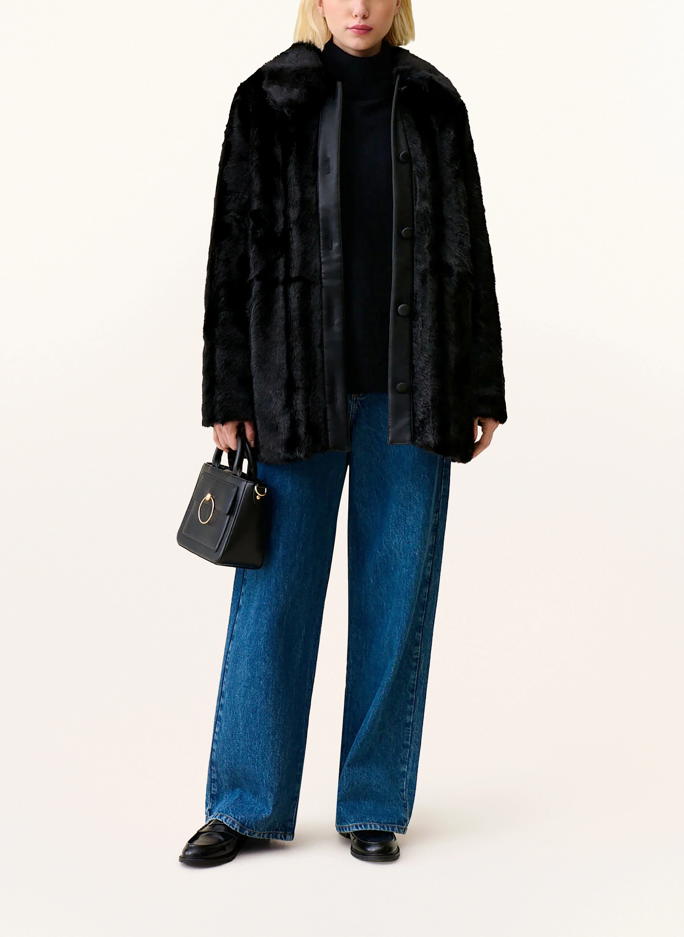 CLAUDIE PIERLOT Kunstfell-Mantel