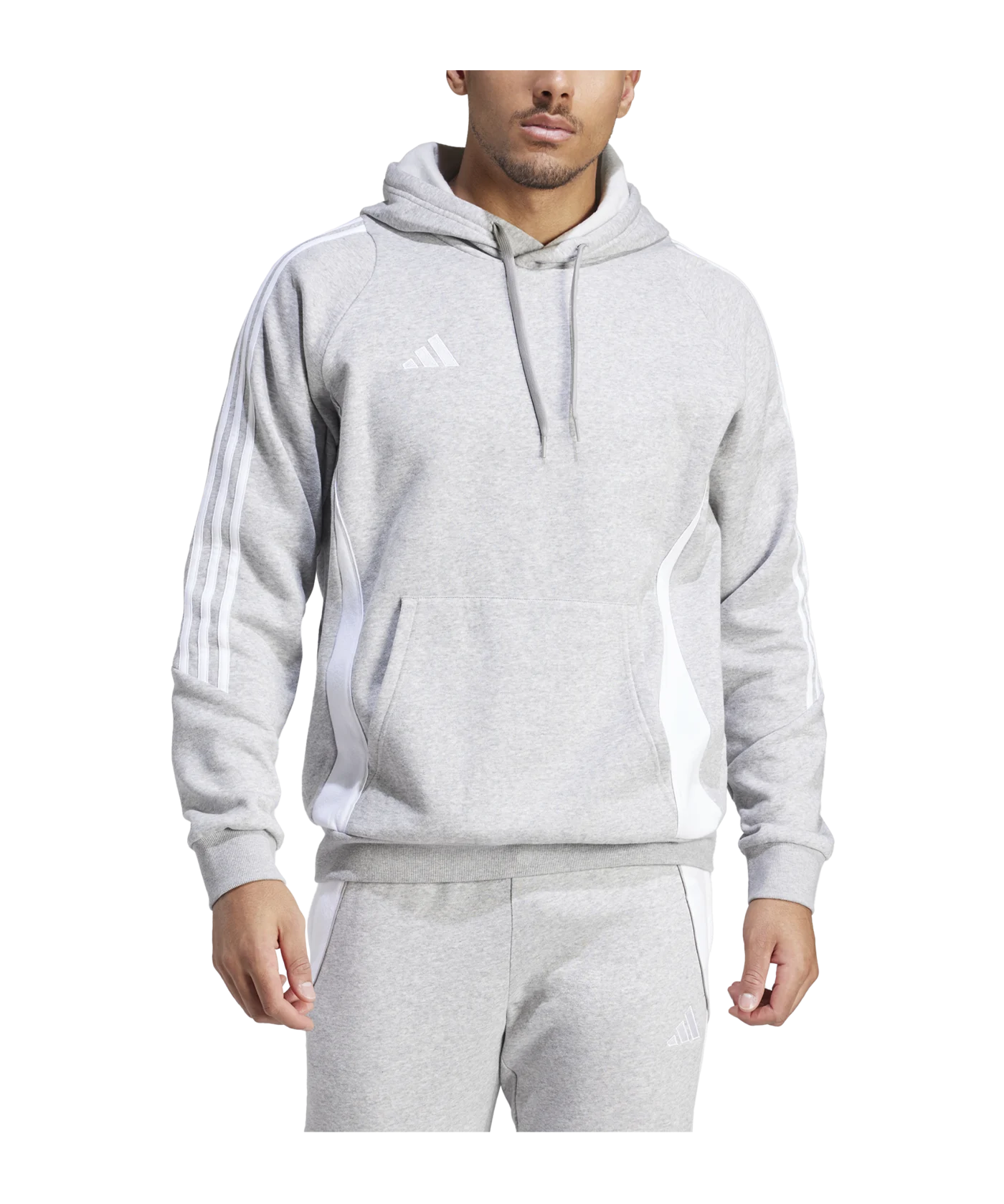 adidas Tiro 24 Hoody Grau Weiss