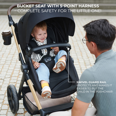 Kinderkraft MOOV 2 4-in-1 Air Duovogn, Sand Beige