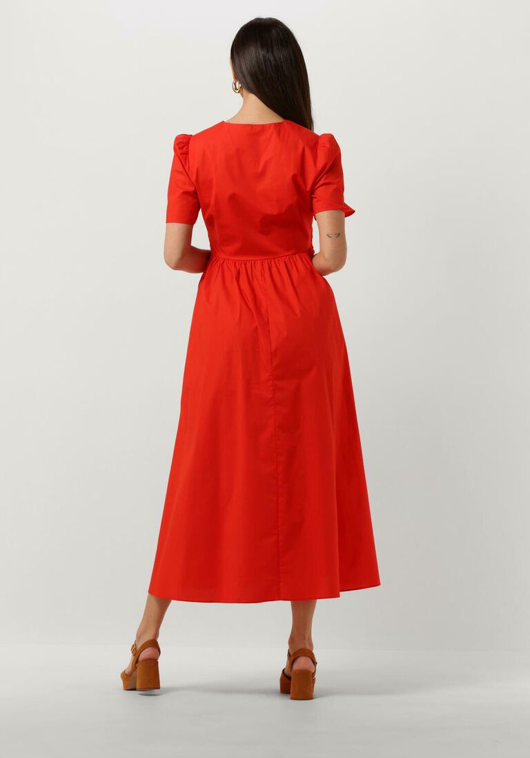 TWINSET MILANO rode twinset milano midi jurk woven dress