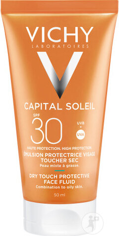 Vichy Émulsion Anti-Brillance Toucher Sec IP30 Peaux Mixtes À Grasses Tube 50ml