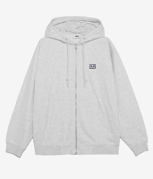 Obey Established Works Eyes Zip-Hoodie (ash grey)