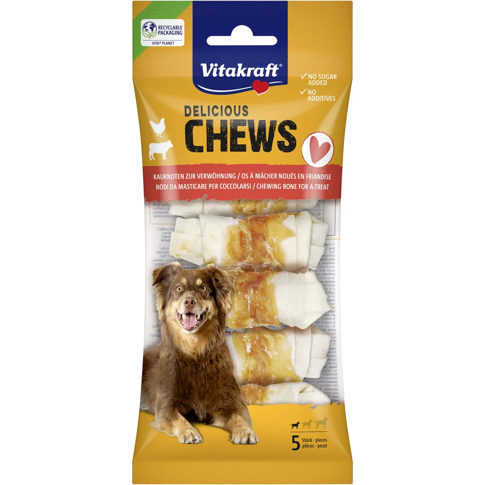 Vitakraft Deli Chews små tyggeben med kylling, S - 70 g.
