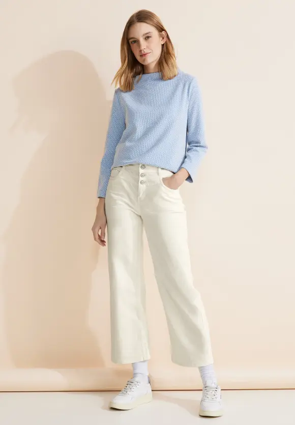 Casual Fit Culotte Jeans - soft ecru washed