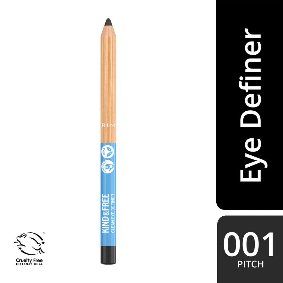 Rimmel London Kind & Free Clean Eyeliner Pencil 001 Pitch 1.1g