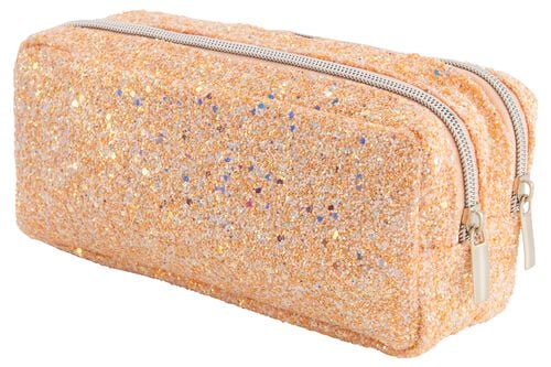 trousse à double zip paillettes
