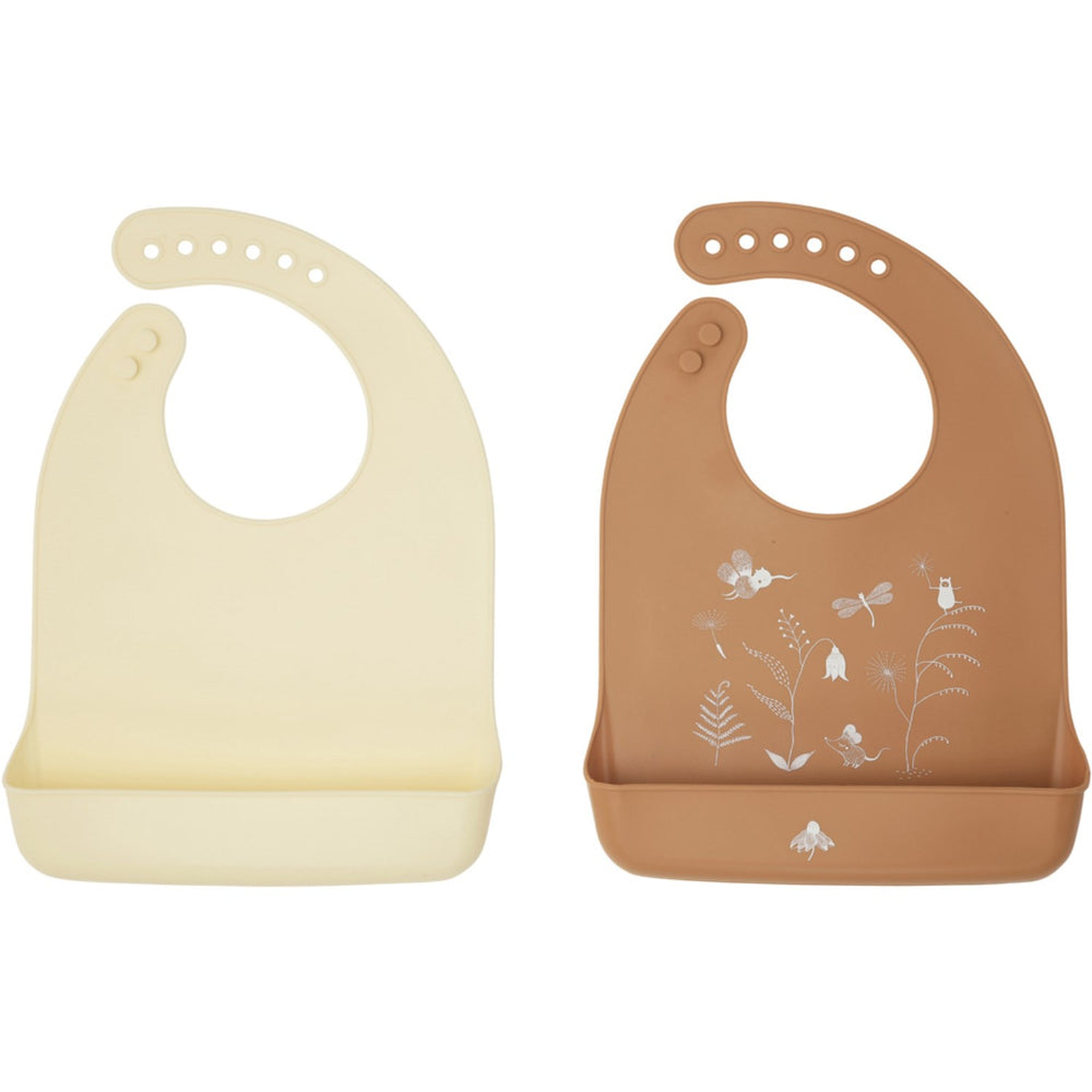 Køb By Lille Vilde Terra & Cream Hagesmække - Printed 2pcs