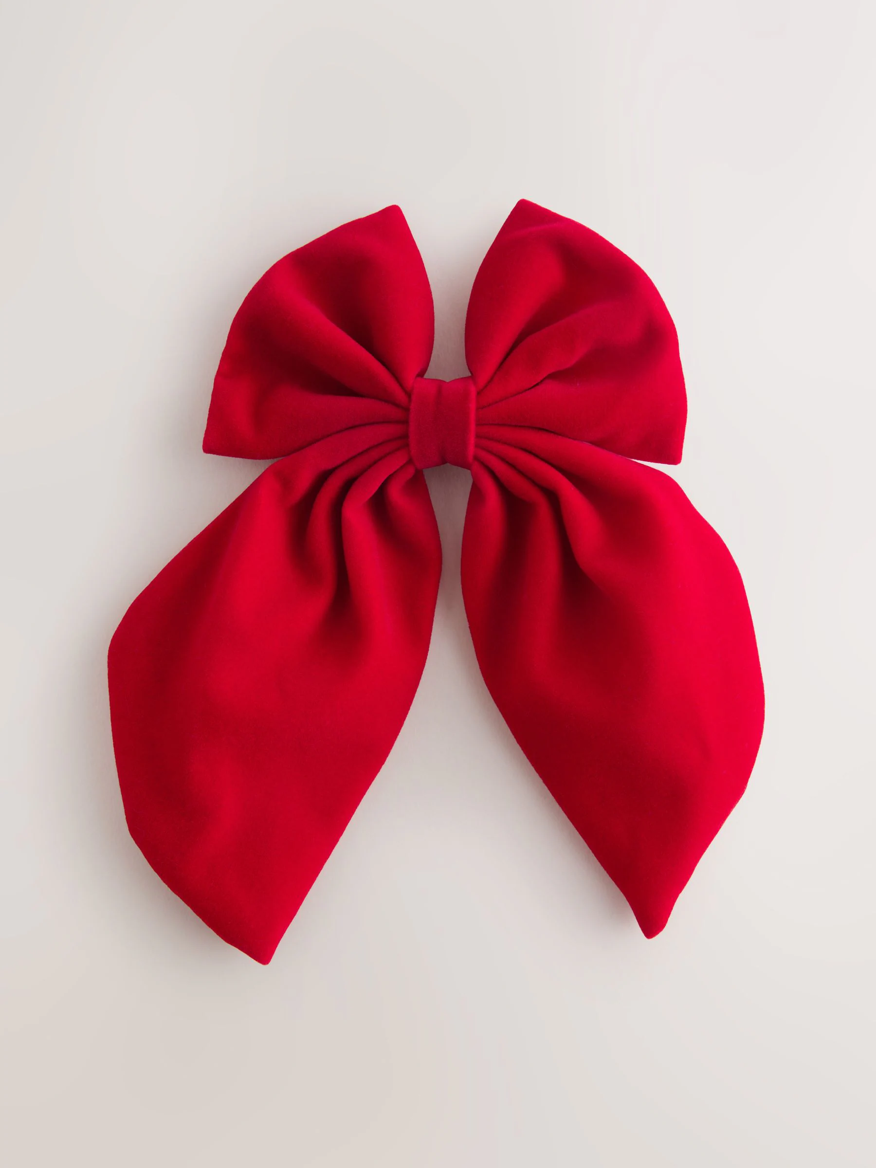 Rood fluweel - Statement Bow Hair Clip