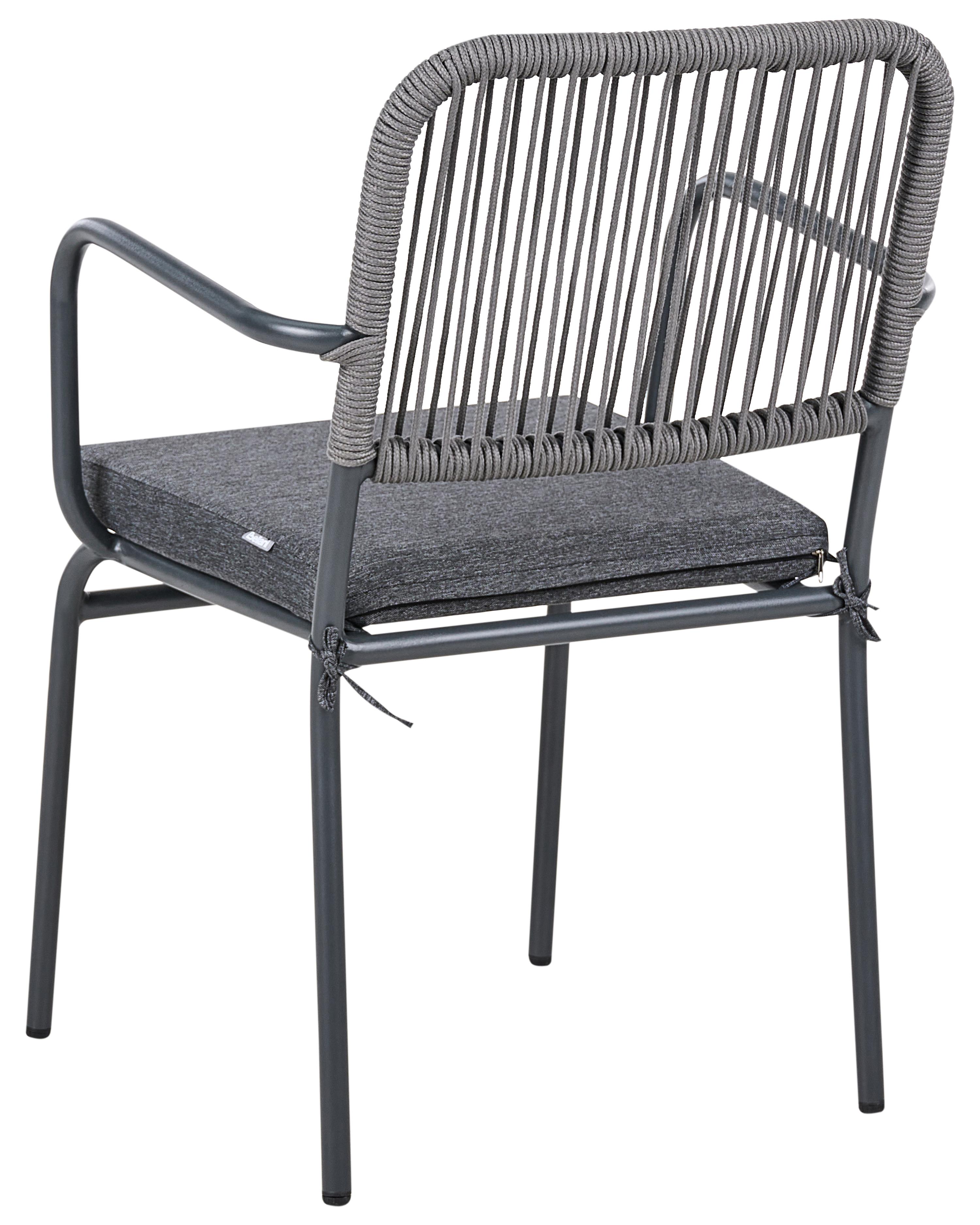 Set van 8 stoelen met zitkussen TACENO Metaal Grijs