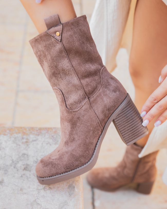 Bottines femme marron à talon - Yona