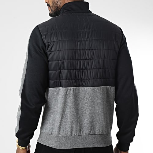 Veste Zippée Capuche Innesto 39771 Noir Gris Anthracite