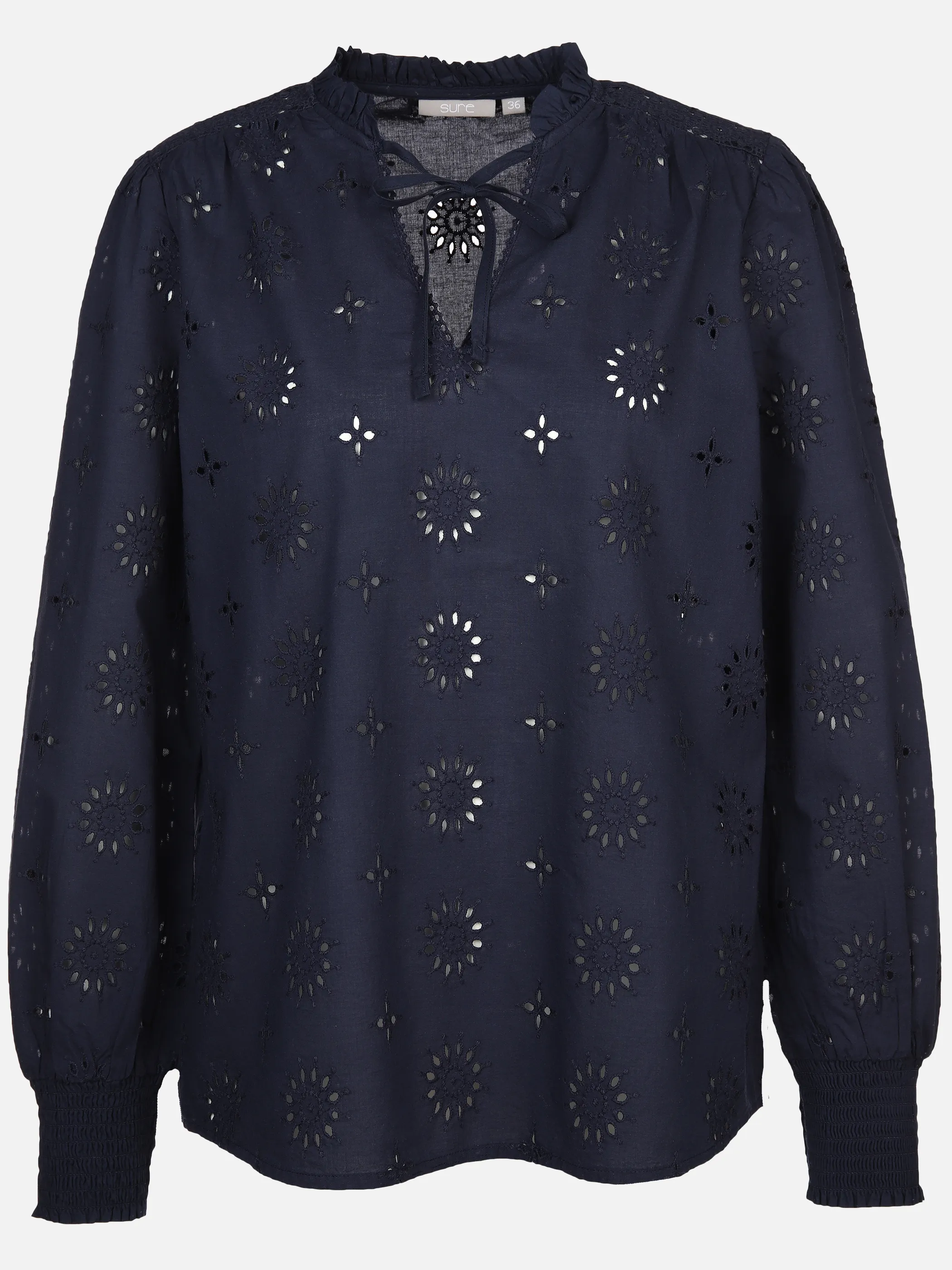 Damen Bluse mit Lochstickerei