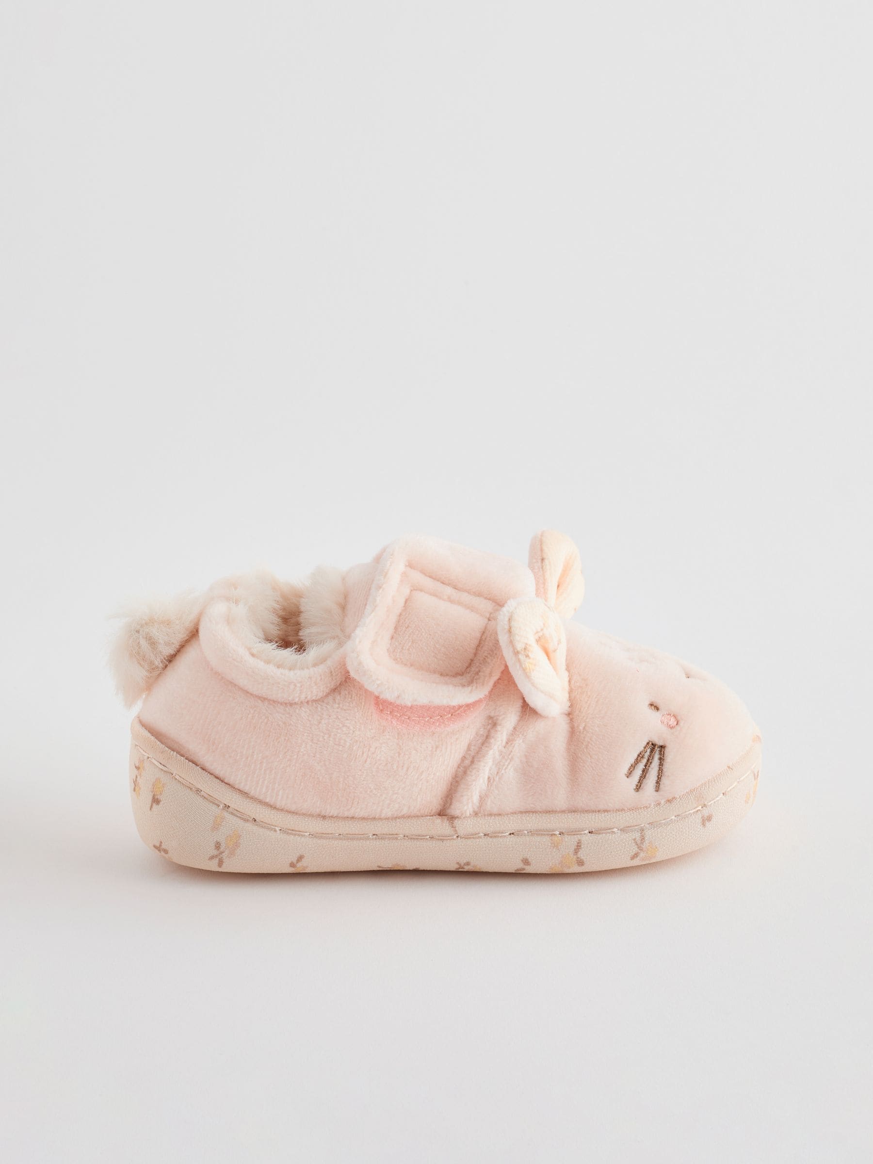 Naturel/crèmekleurig konijn - Pantoffels met antislip-zool