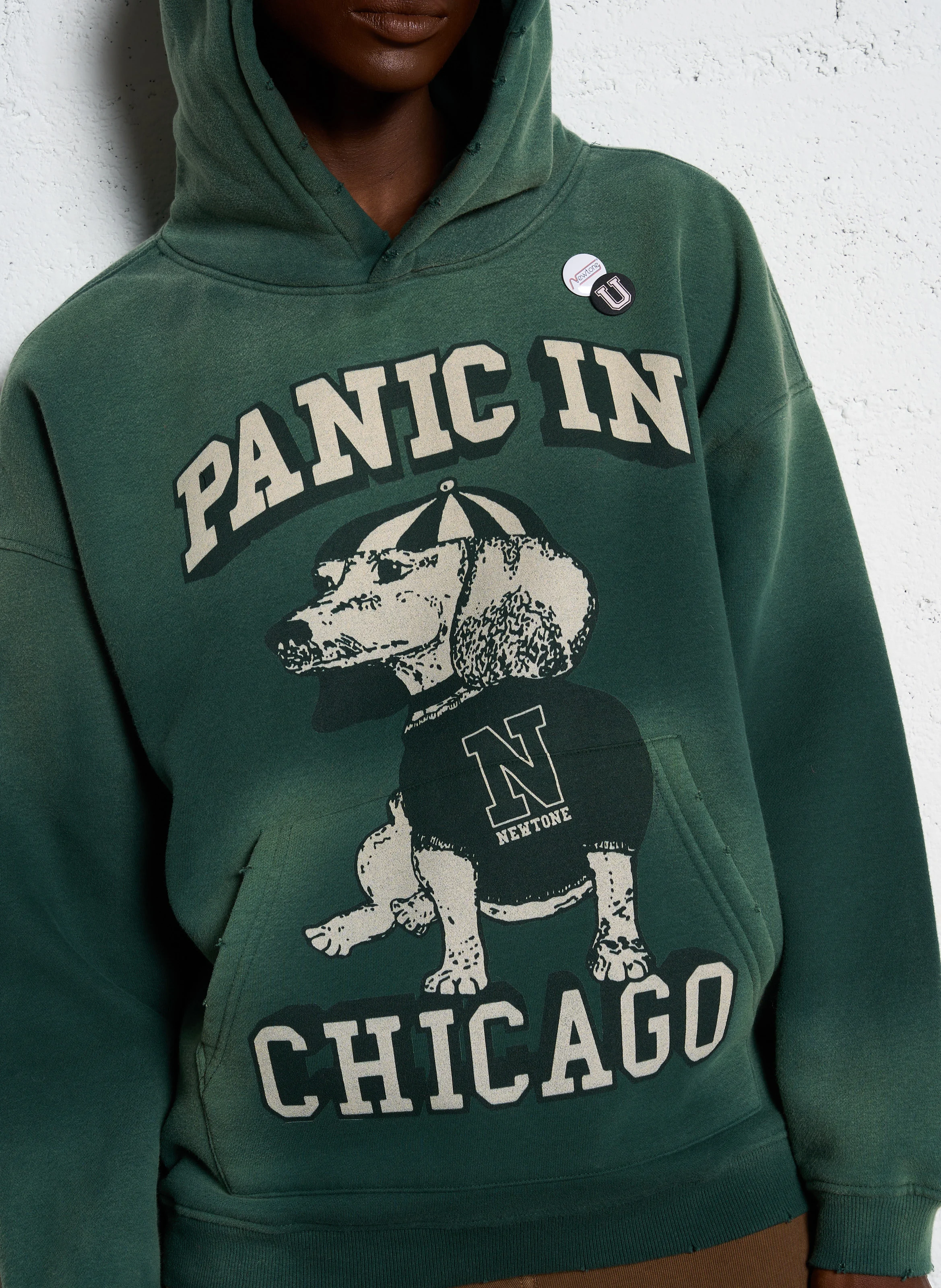 SKYLER CHICAGO - Sweat à capuche en coton mélangé | Vert