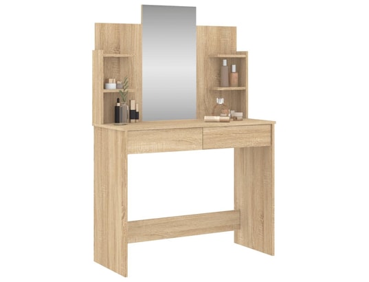 VIDAXL - Coiffeuse avec miroir chêne sonoma 96x39x142 cm