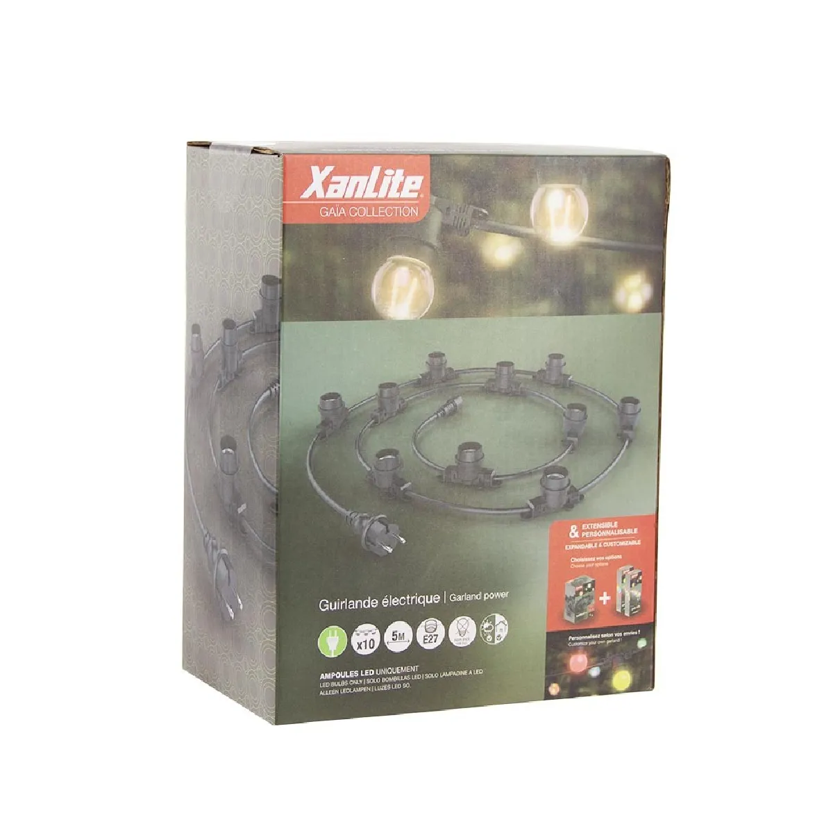Xanlite Guirlande guinguette - Noire