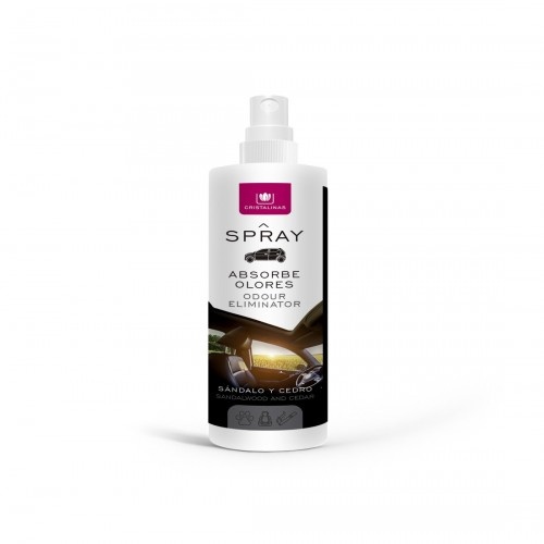 O spray Cristalinas absorve odores de sândalo e cedro para carros.