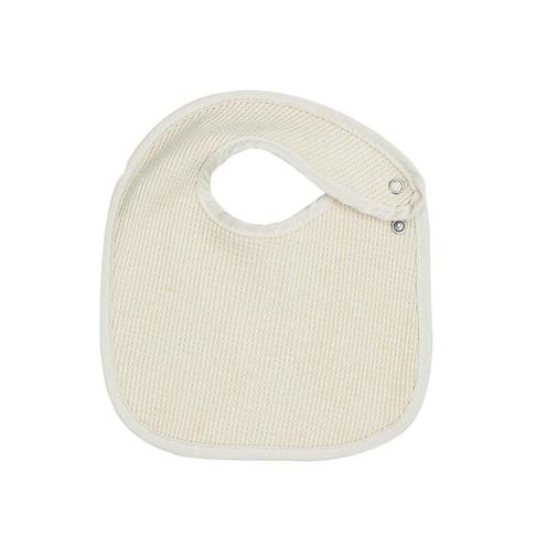 Lot de 6 bavoirs de naissance nid d'abeille - Beige/chocolat - TROIS KILOS SEPT