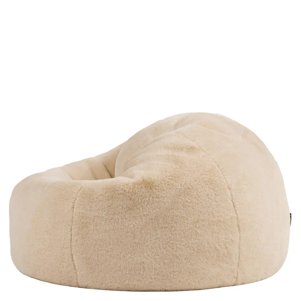 icon - Kingston Zitzak Fauteuil - Fluffy Pluche Imitatiebont - Crème
