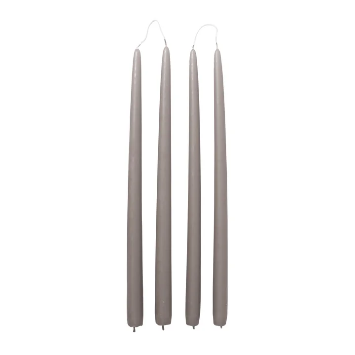 Broste Copenhagen - Getauchte Stabkerze, Ø 2,2 cm, linen (4er-Set)