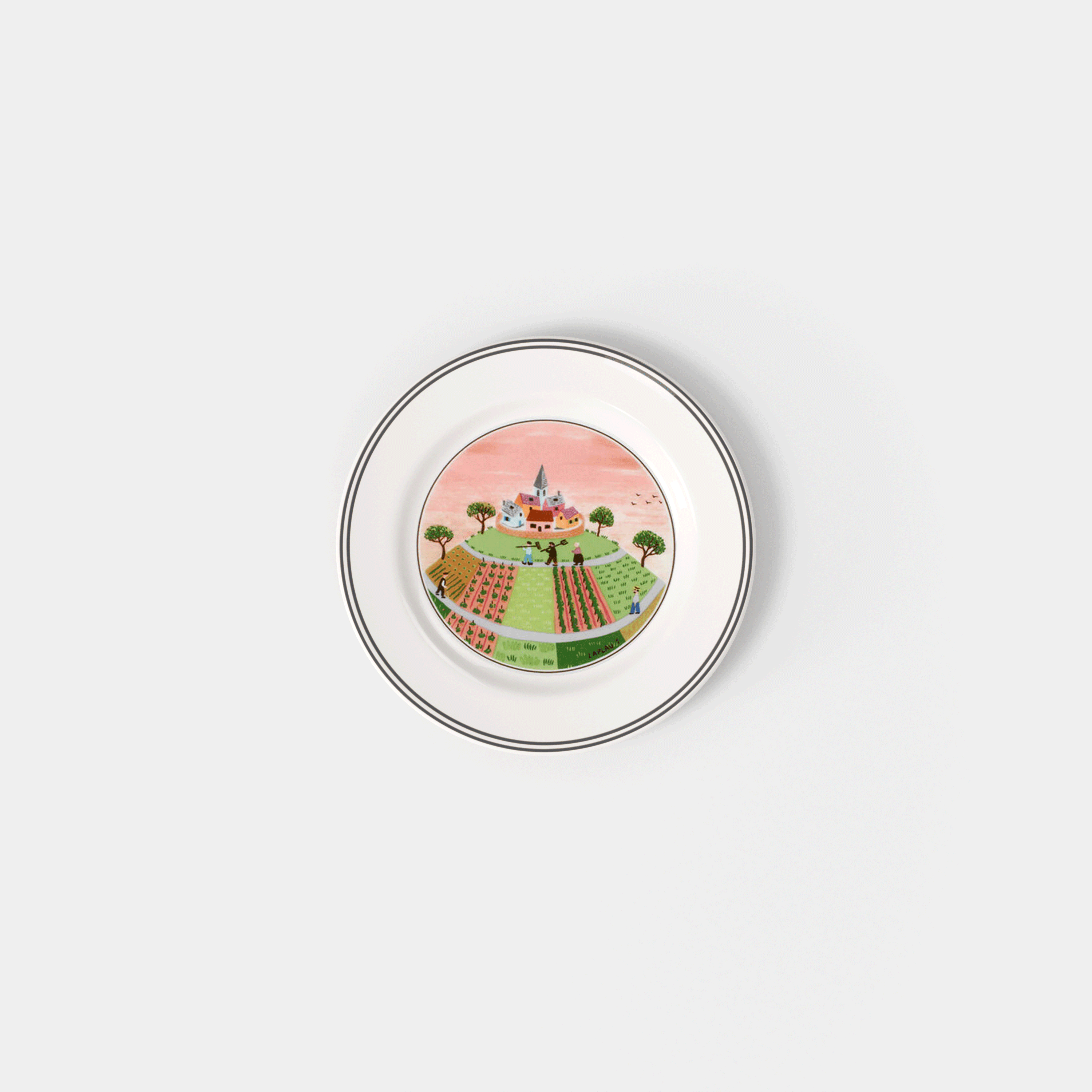 Design Naif Bread plate Multi-colored, 6.7'', Premium Porcelain