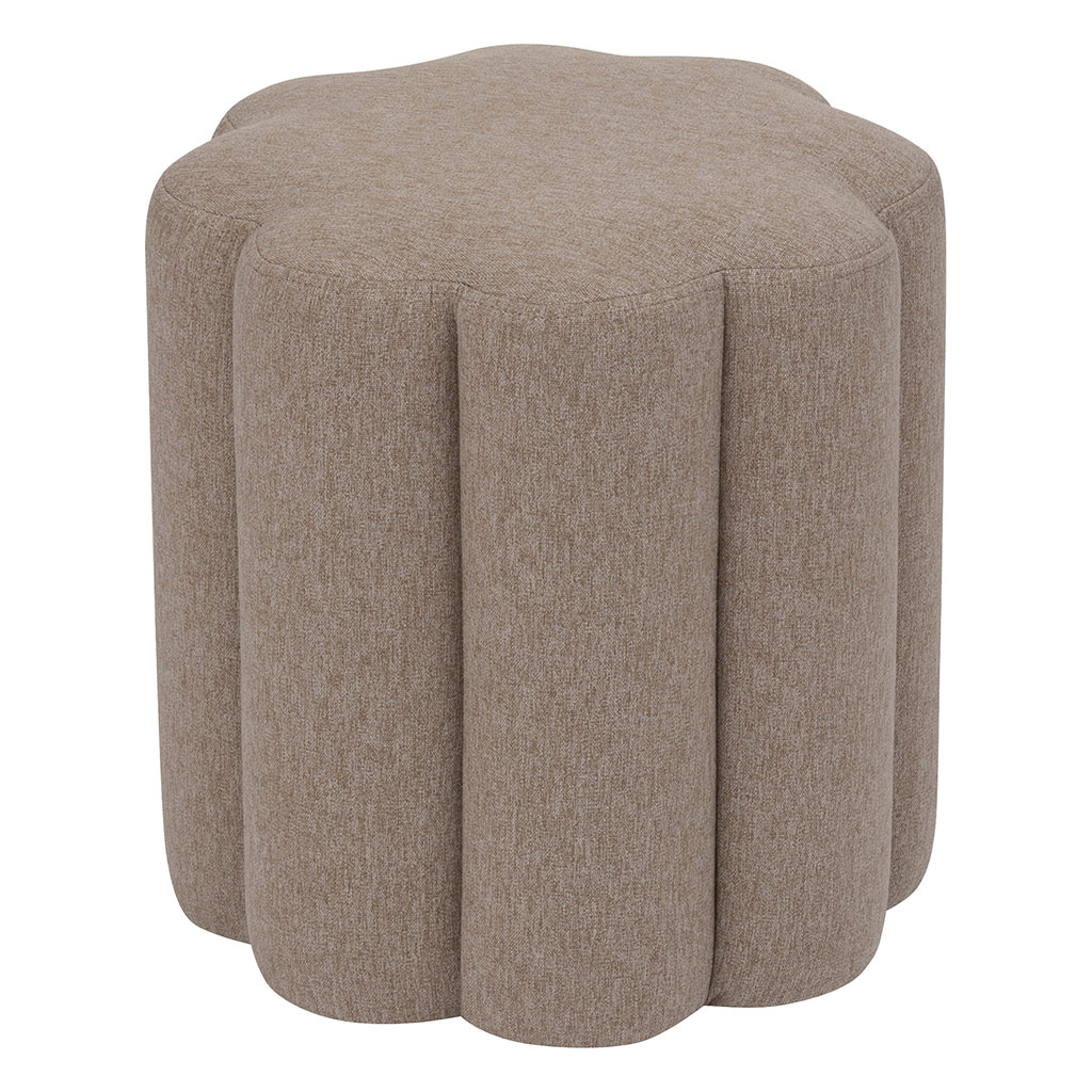 Pouf forme fleur beige 38x38x40cm