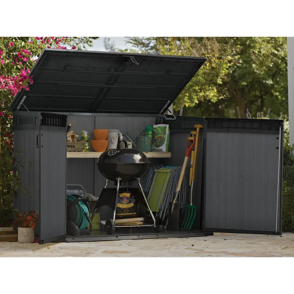 Keter Cortina Mega Opbergkast - 190x109x132,5 cm - Grijs