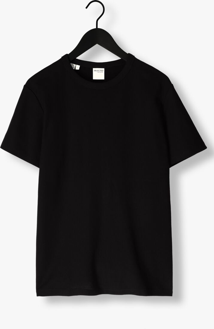 SELECTED HOMME zwarte selected homme t-shirt slhjoseph pique o-neck tee