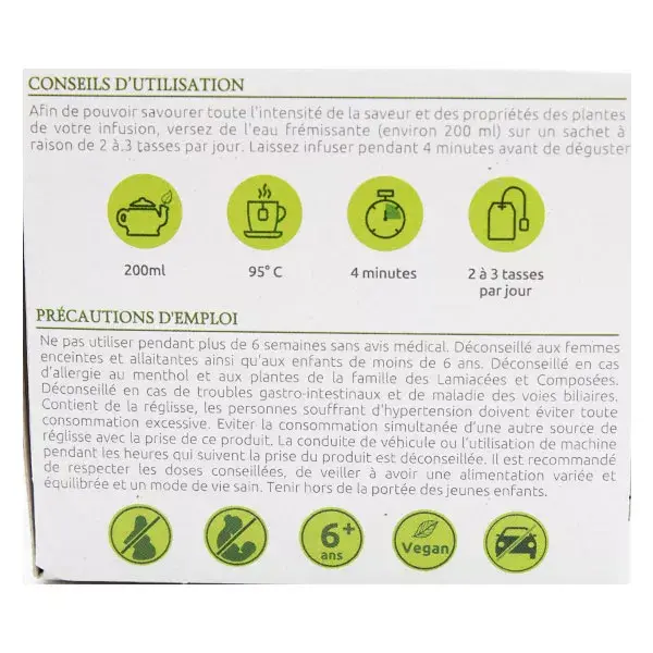 Herbesan Organic Easy Transit Infusion Sabor Menta nº 2 - 20 sachês
