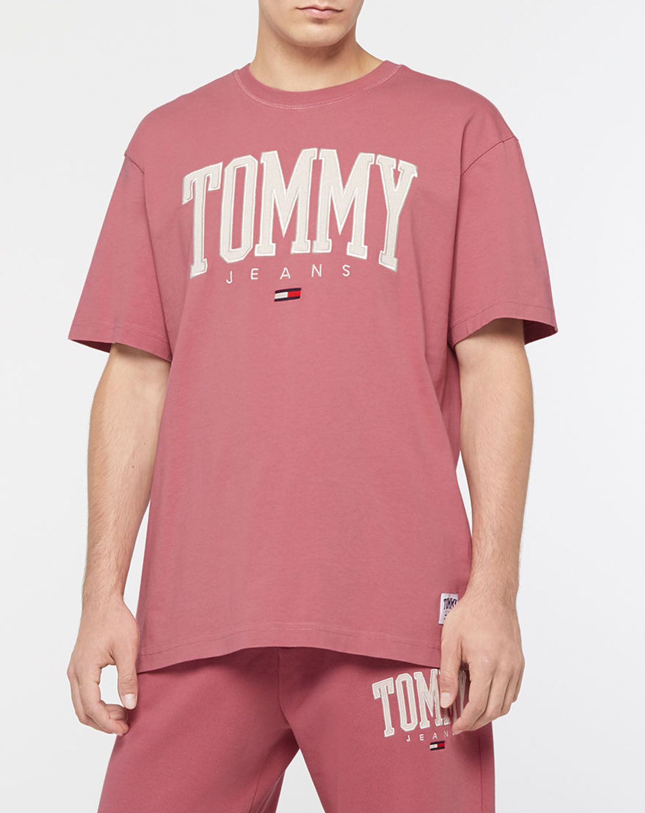 Tommy Jeans T-Shirt Abo Tjm Collegiate rose foncé