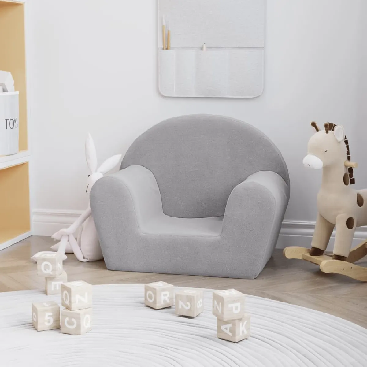 vidaXL Canapé Enfant Gris Clair