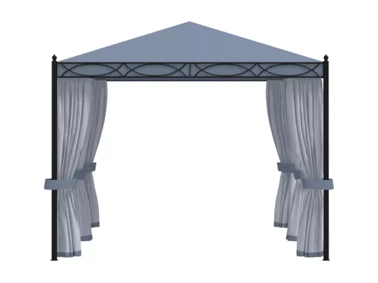 Tonnelle avec moustiquaire 3x4 m Anthracite Acier