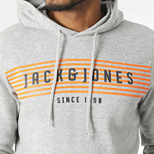 Sweat Capuche Planet Gris Chiné