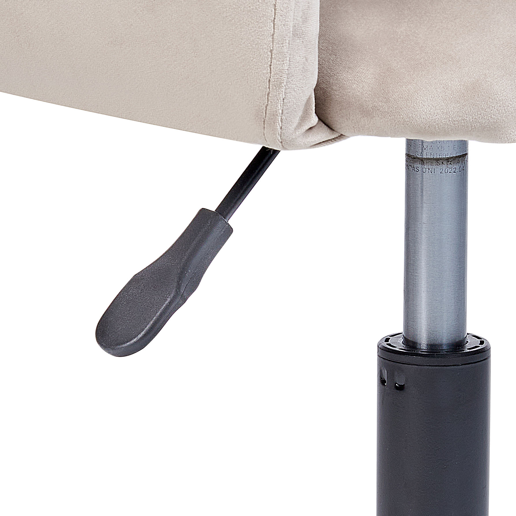 Beliani - SANILAC - Bureaustoel - Taupe - Fluweel