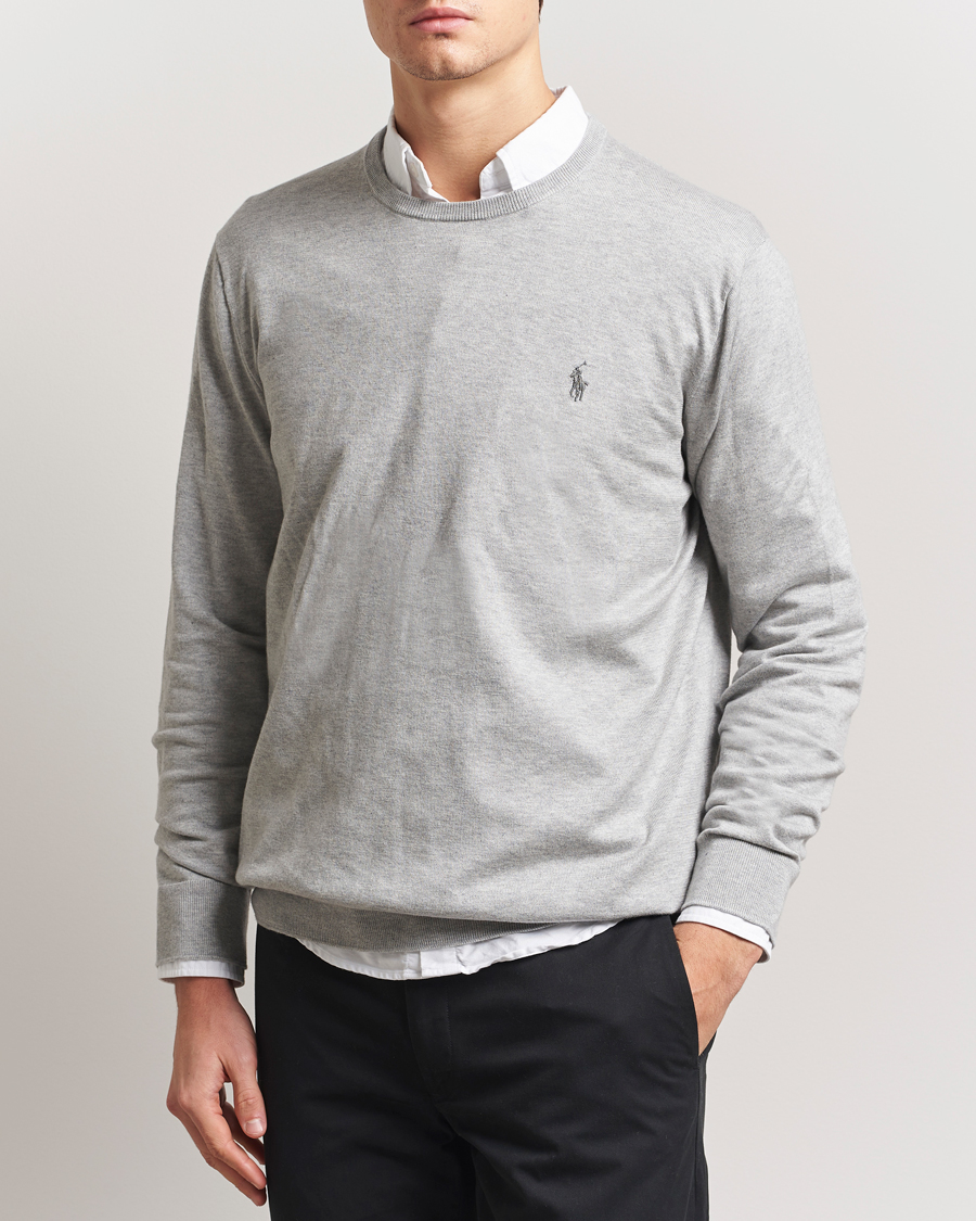 Polo Ralph Lauren Pima Cotton Crew Neck Pullover Andover Heather