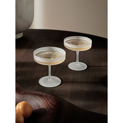 ferm LIVING Ripple 2-pak Champagneglas, Frosted