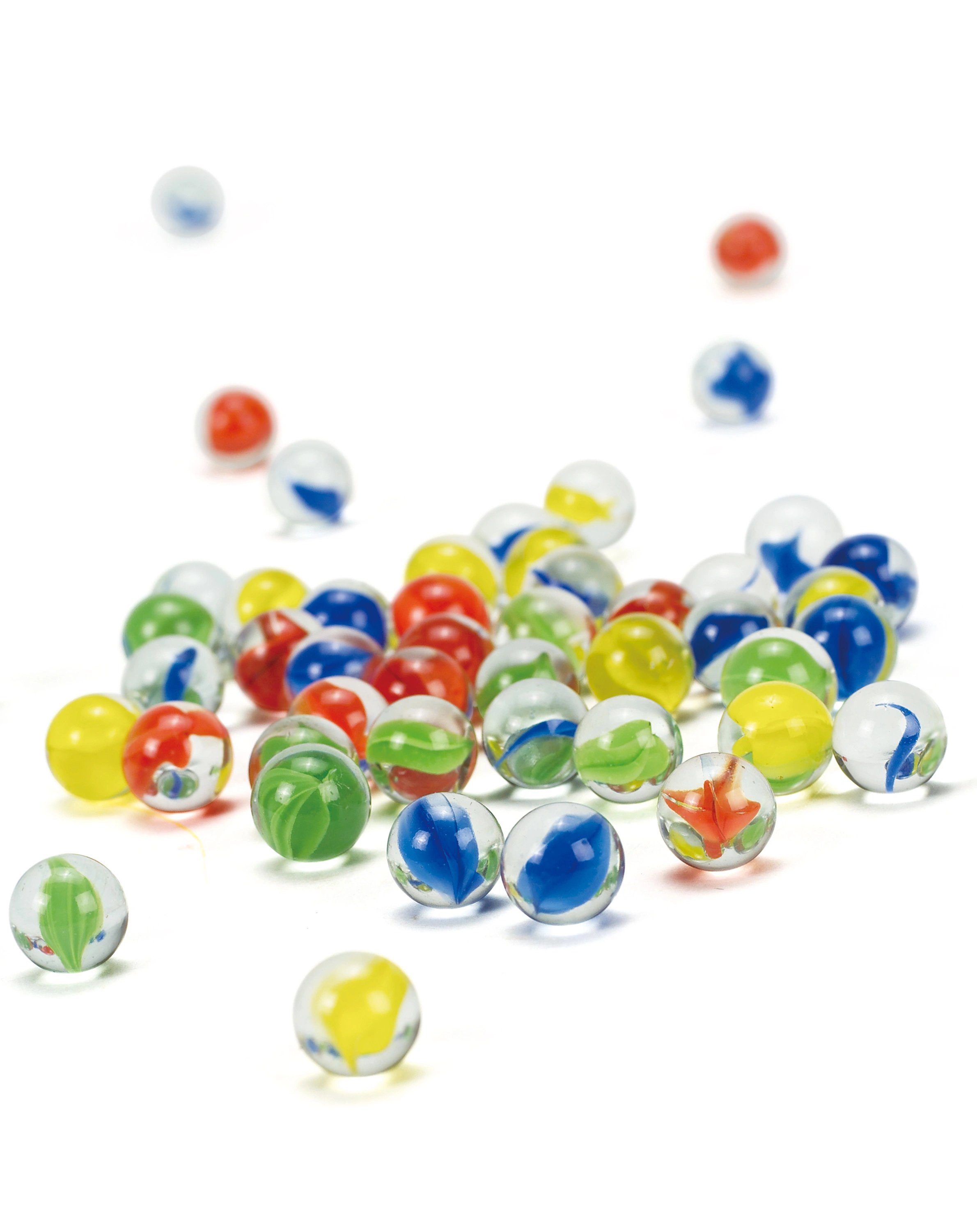 Murmel-Set RENNKUGELN 51-teilig aus Glas
