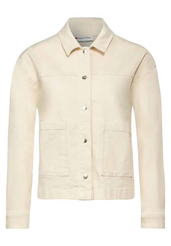 Beige Jeansjacke - ecru washed