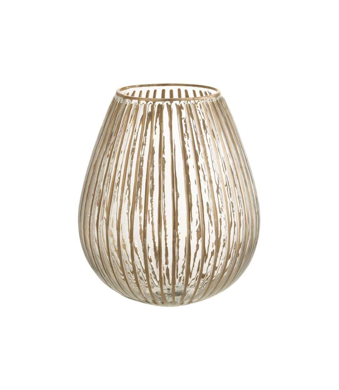 Paris Prix - Photophore Design Lignes carmela 33cm Or