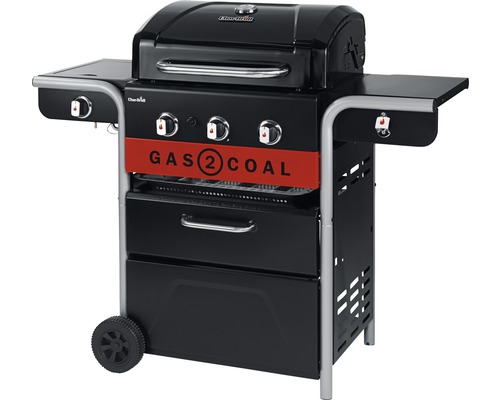 Char-Broil Gasgrill Houtskoolgrill Hybride Grill Gas2Coal 2.0 330 133,4 x 62,9 cm 3-pits