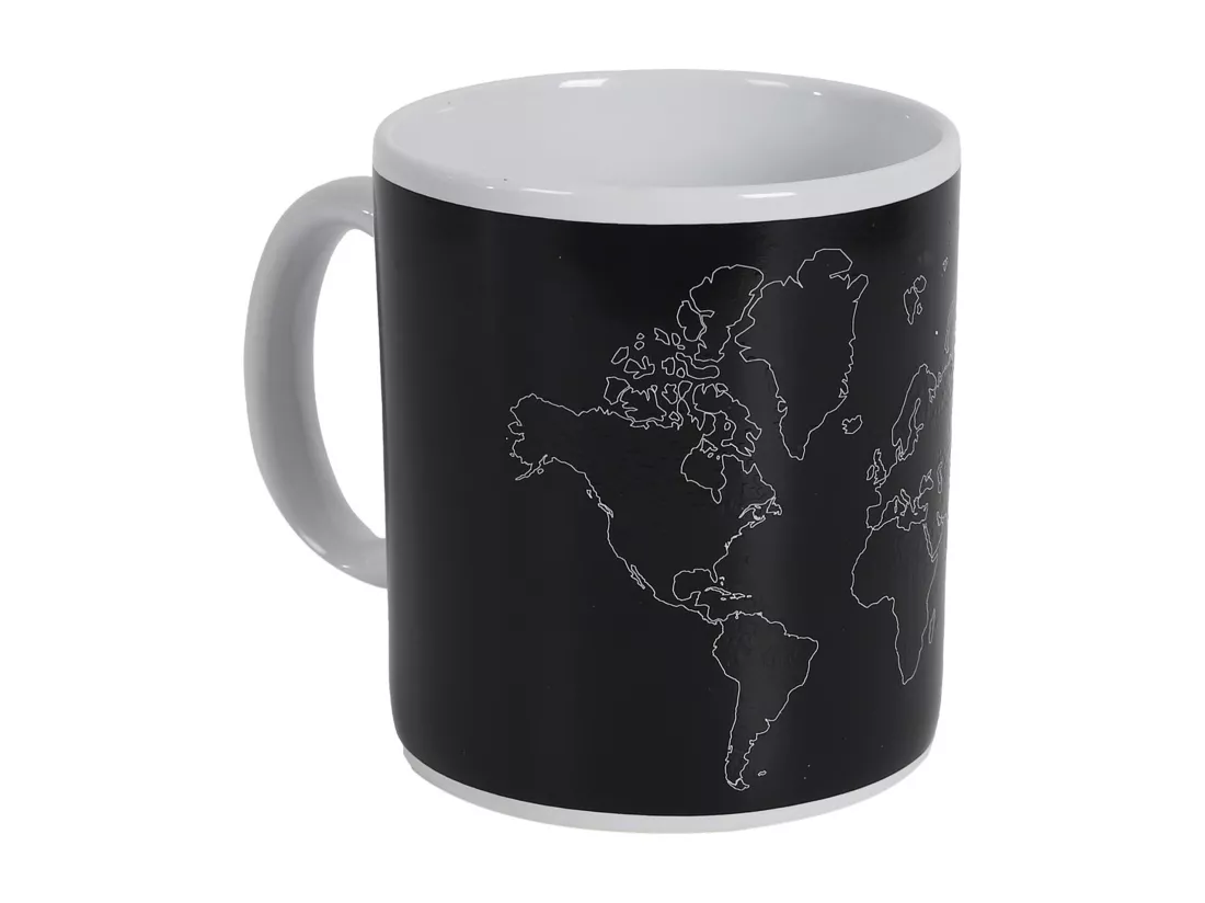 Mug thermo réactif XXL 70cl en céramique collection CONTINENT noir