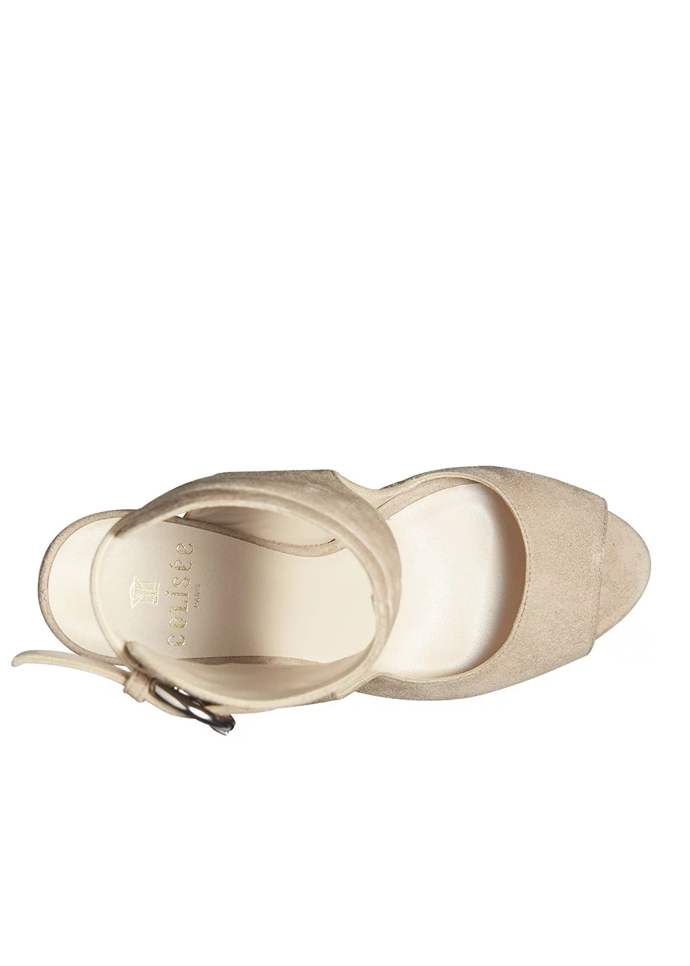 SANDALE COUVRANTE VELOURS BEIGE