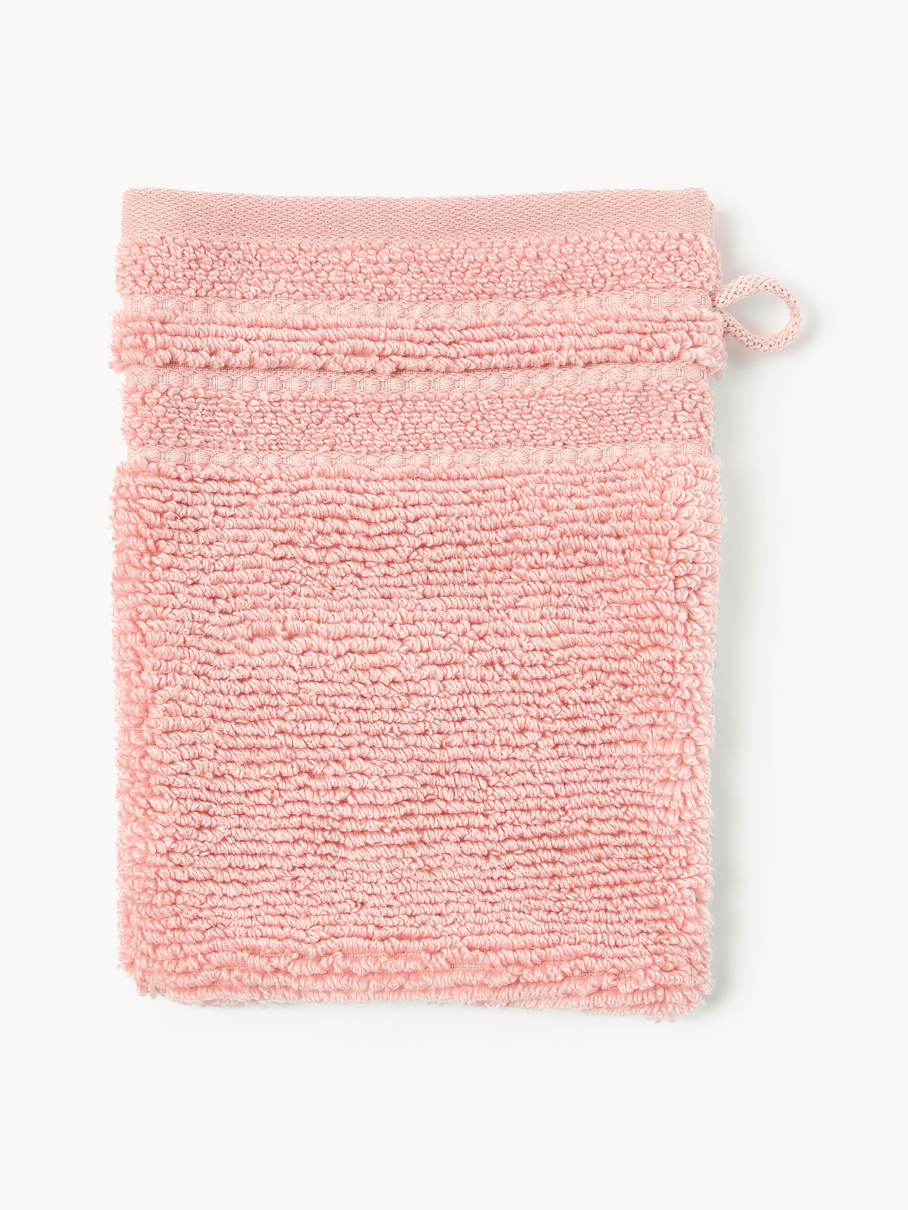 Washandjes Luxe met gestreepte rand, 2 stuks