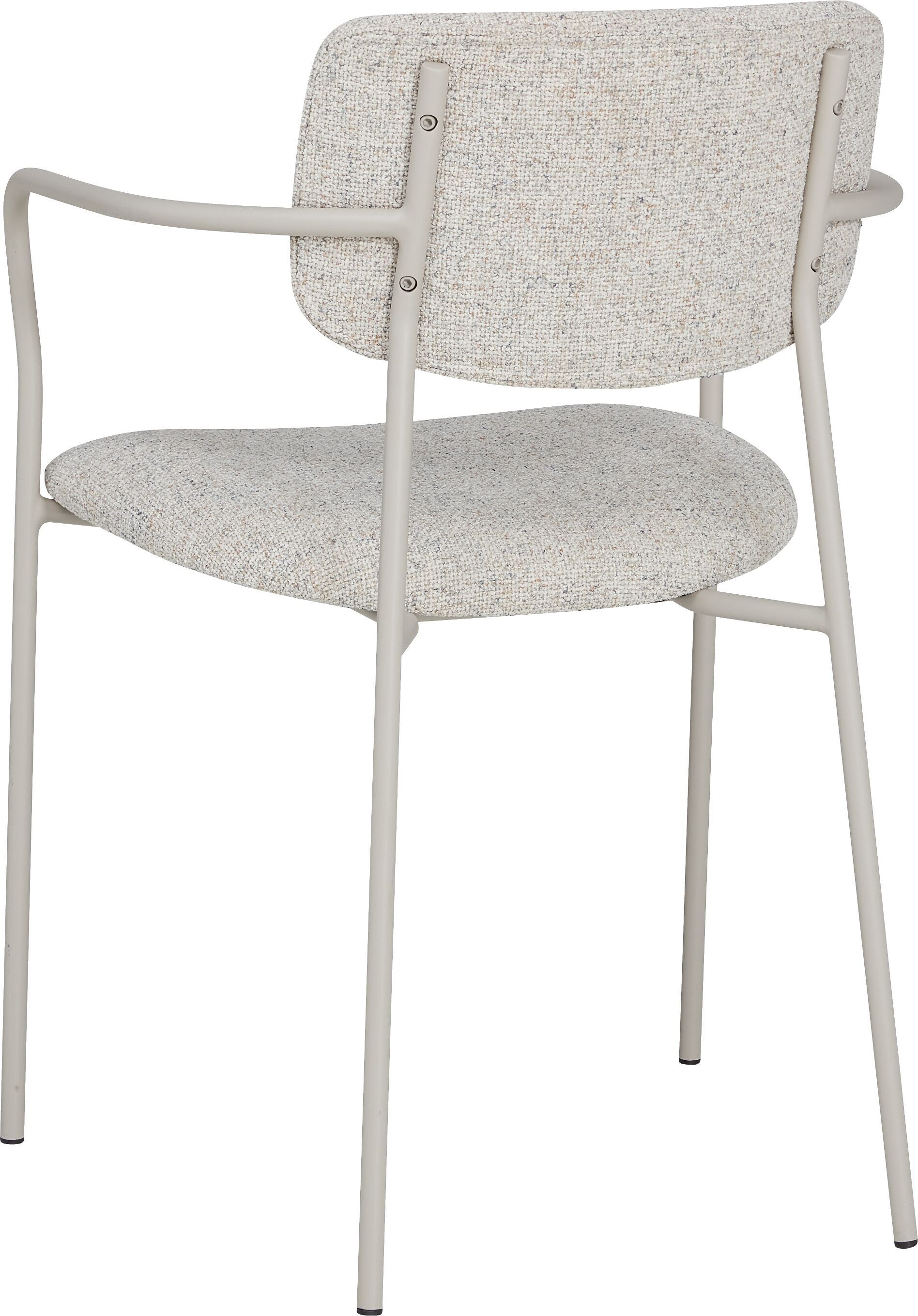 NAIA Stuhl Stoff - Creme / B: 54.5 cm x T: 53.5 cm x H: 77.0 cm