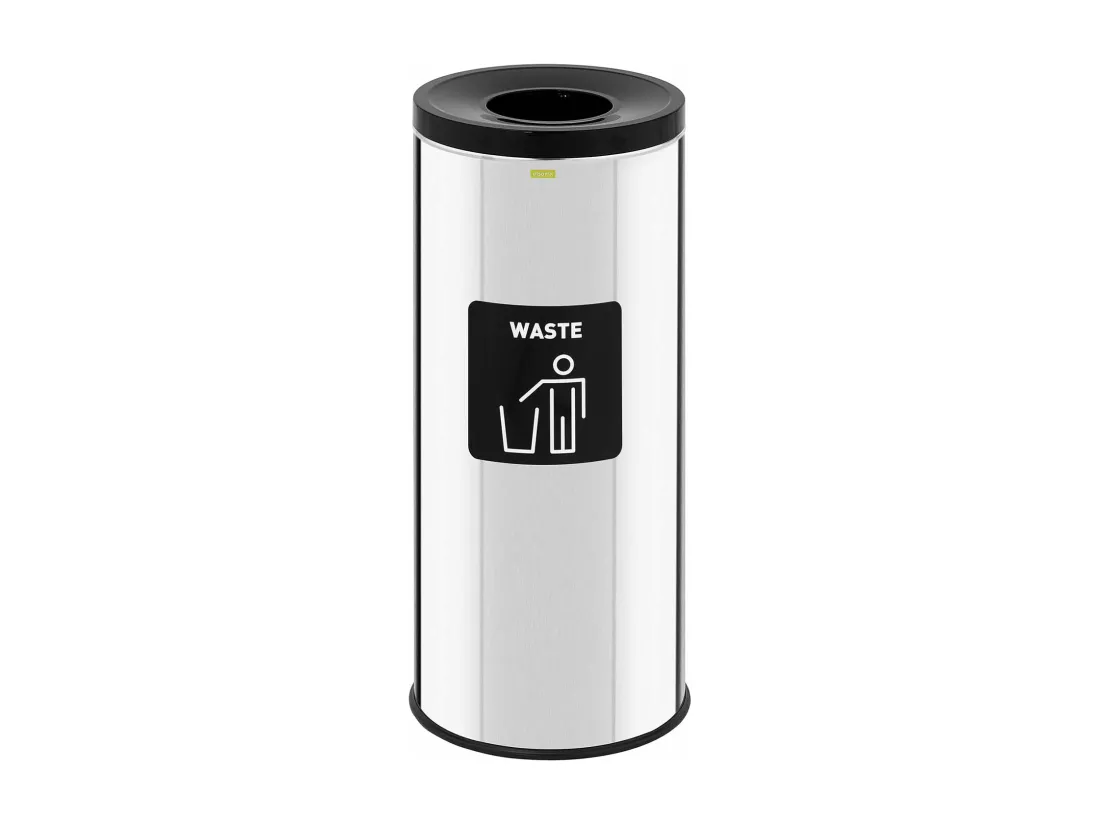 Poubelle 45 litres chrome 30 x 30 x 69 cm 14_0004453