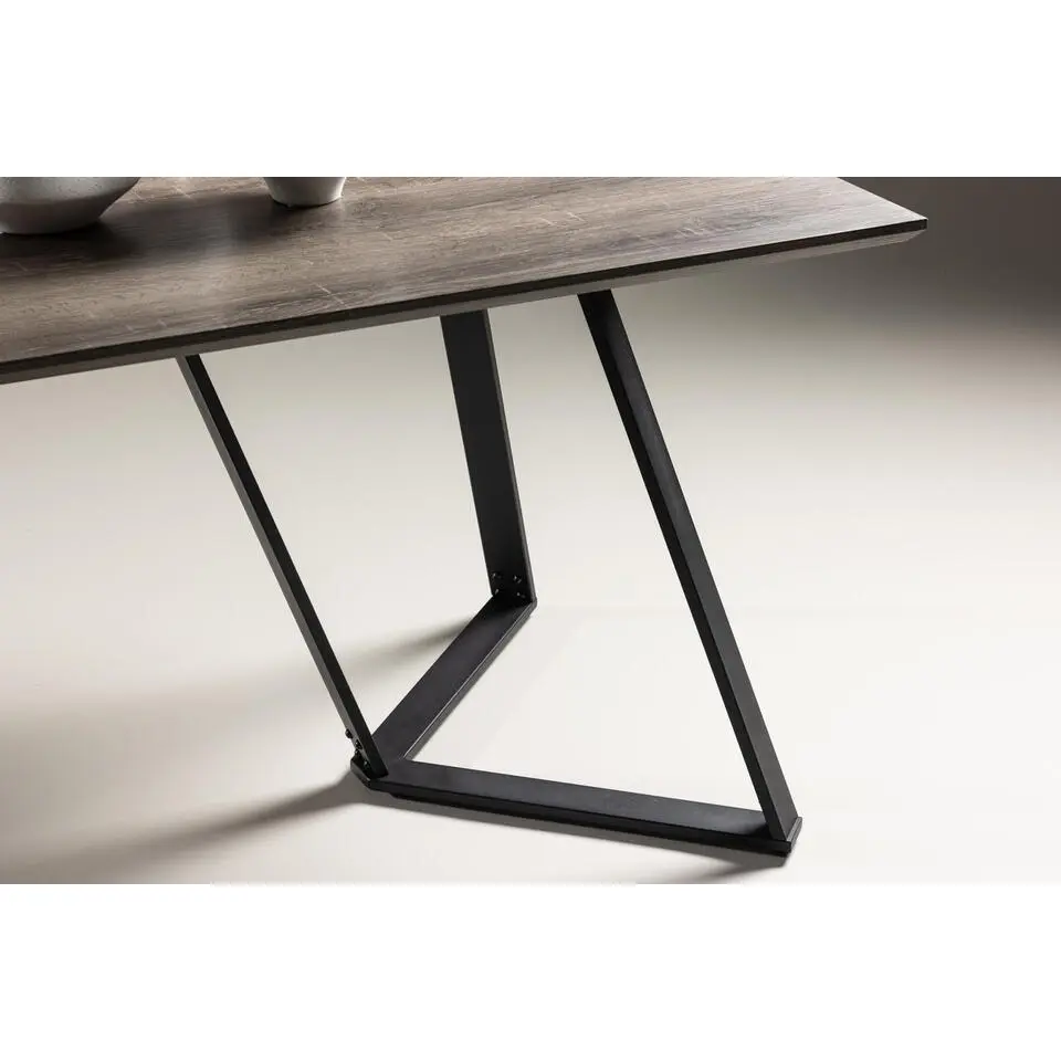 Eettafel Eiken Hout Zwart - 180x90x75cm - Marina